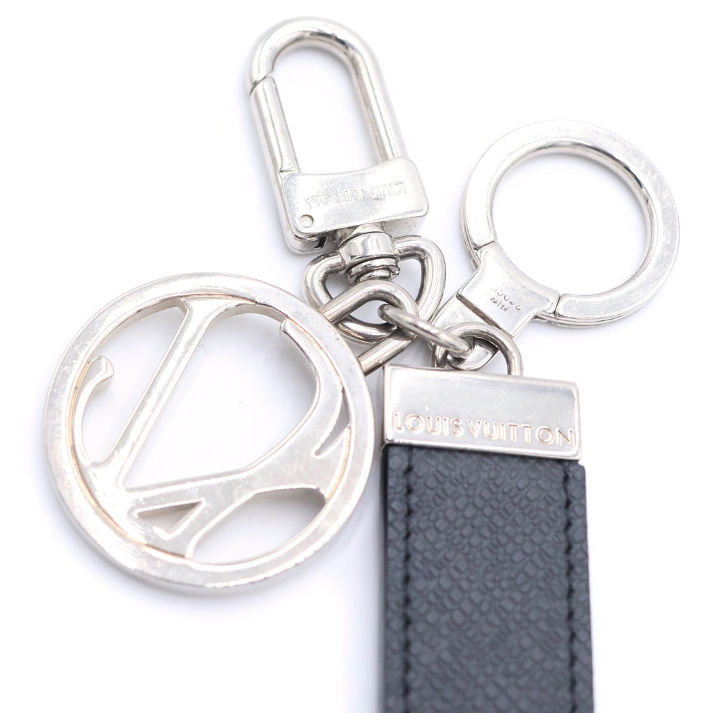 LOUIS VUITTON(ルイヴィトン) タイガ ポルトクレ LVクラブ キーリング キーホルダー バッグチャーム M65046 ブラック