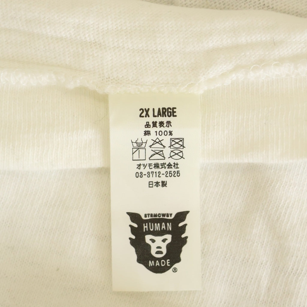 HUMAN MADE(ヒューマンメイド) DAILY S/S TEE フロントハートロゴ クルーネック 半袖Tシャツ カットソー ホワイト/ピンク
