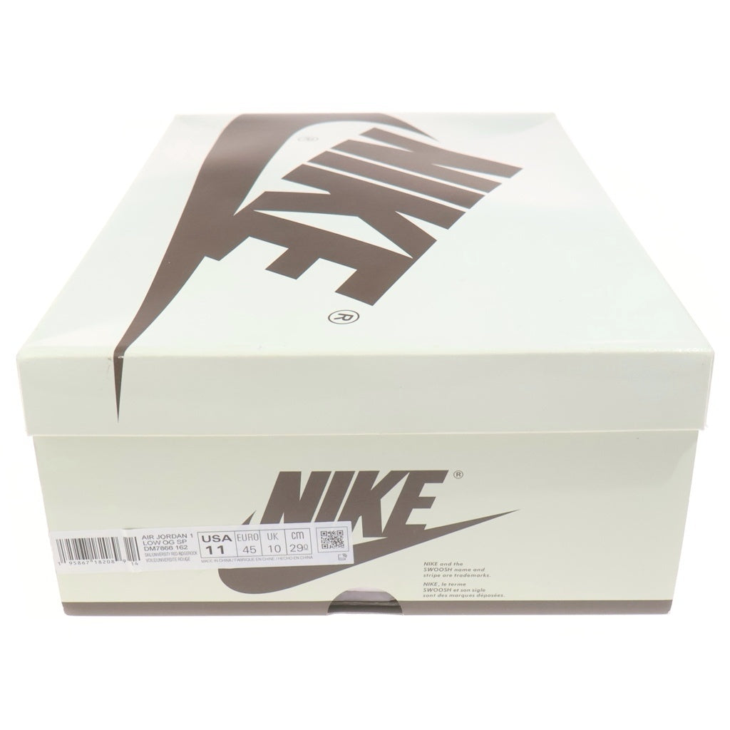 NIKE(ナイキ) ×TRAVIS SCOTT AIR JORDAN1 LOW OG SP トラヴィススコット エアジョーダン1 リバースモカ ローカットスニーカー ホワイト/ベージュ US11/29cm DM7866-162