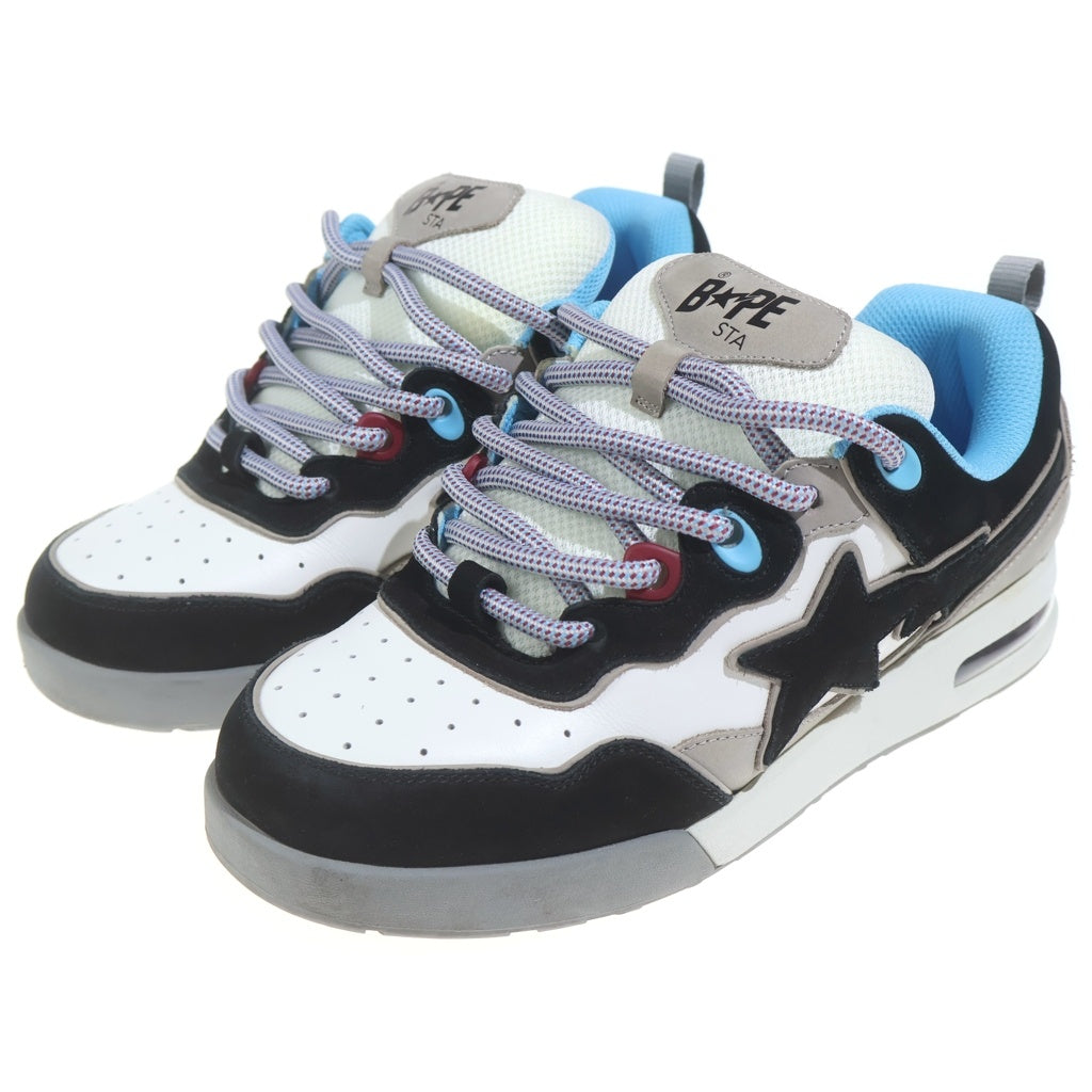 A BATHING APE(アベイシングエイプ) BAPE FLIP STA M1 ベイプ フリップスター ローカットスニーカー ホワイト/ブラック/ブルー US11/29cm 001FWK801321M
