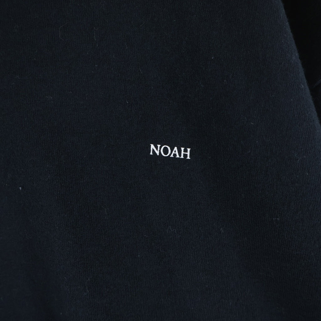 NOAH(ノア) Floral L/S Tee アームフローラルプリント クルーネック 長袖Tシャツ カットソー ブラック