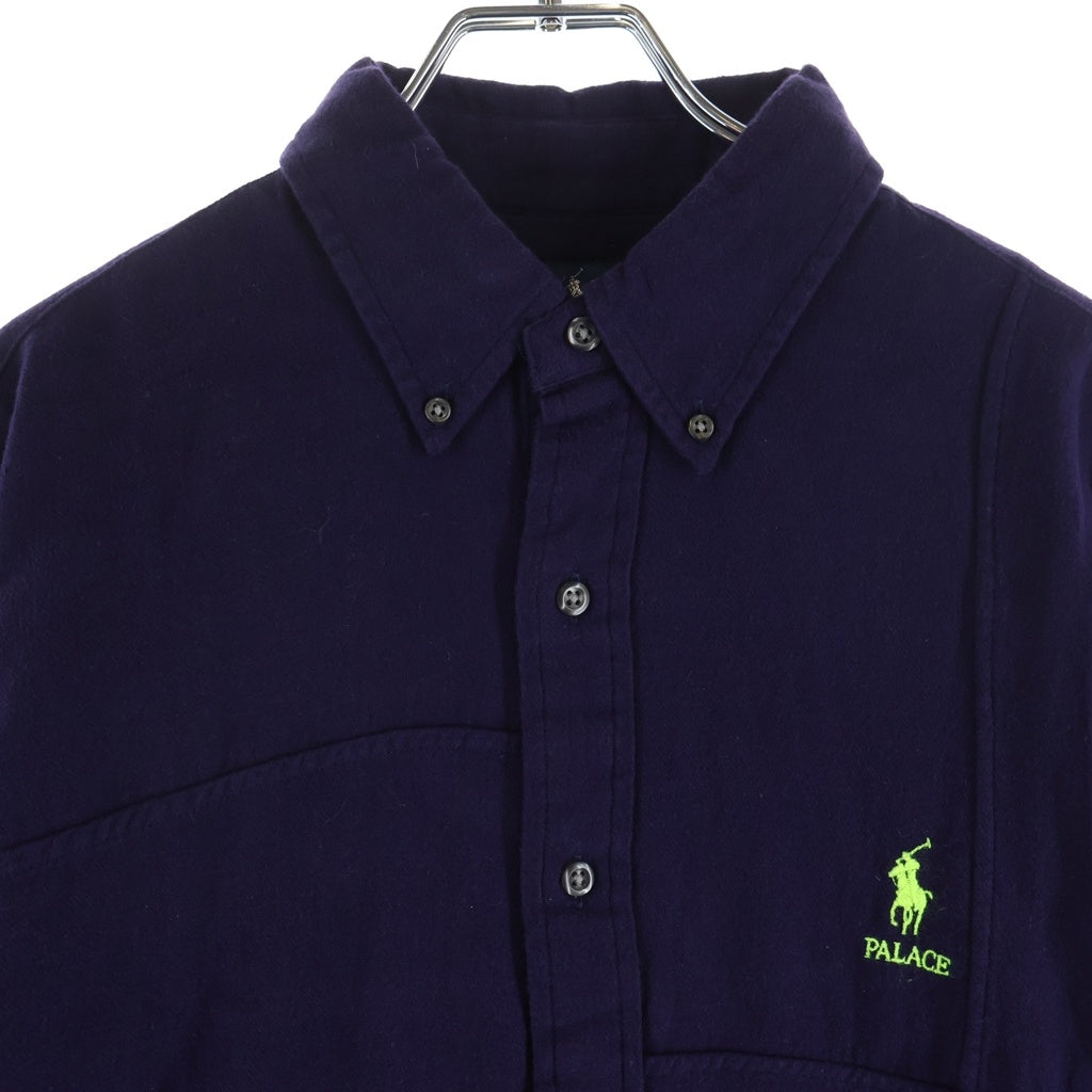 Palace Skateboards(パレススケートボーズ) × Polo Ralph Lauren B.D Shirts ポロラルフローレン フランネル ボタンダウン 長袖シャツ ネイビー
