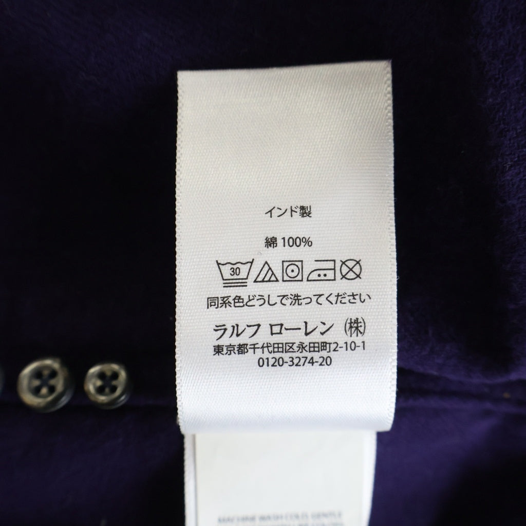 Palace Skateboards(パレススケートボーズ) × Polo Ralph Lauren B.D Shirts ポロラルフローレン フランネル ボタンダウン 長袖シャツ ネイビー