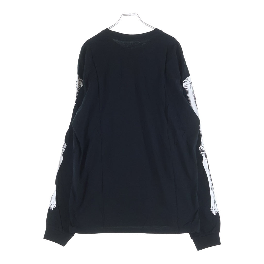 POWELL PERALTA(パウエルペラルタ) Powell Bones L/S Tee パウエル クロスボーン プリント クルーネック 長袖Tシャツ カットソー ブラック BSXBLTSBKLG