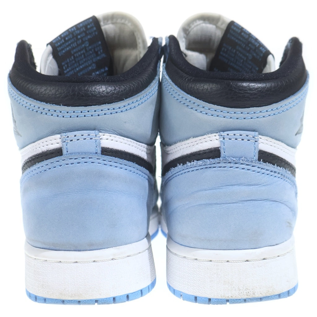 NIKE(ナイキ) GS AIR JORDAN 1 HIGH UNIVERSITY BLUE エアジョーダン 1 ユニバーシティ ハイカットスニーカー レディース ホワイト/ブルー US3.5Y/22.5cm 575441-134