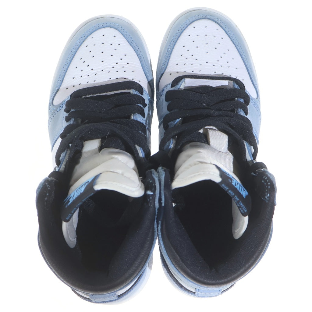 NIKE(ナイキ) GS AIR JORDAN 1 HIGH UNIVERSITY BLUE エアジョーダン 1 ユニバーシティ ハイカットスニーカー レディース ホワイト/ブルー US3.5Y/22.5cm 575441-134