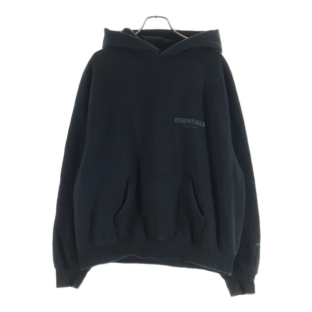 FEAR OF GOD ESSENTIALS(フィアオブゴッド エッセンシャルズ) リフレクター ロゴプリント スウェットパーカー フーディー ブラック