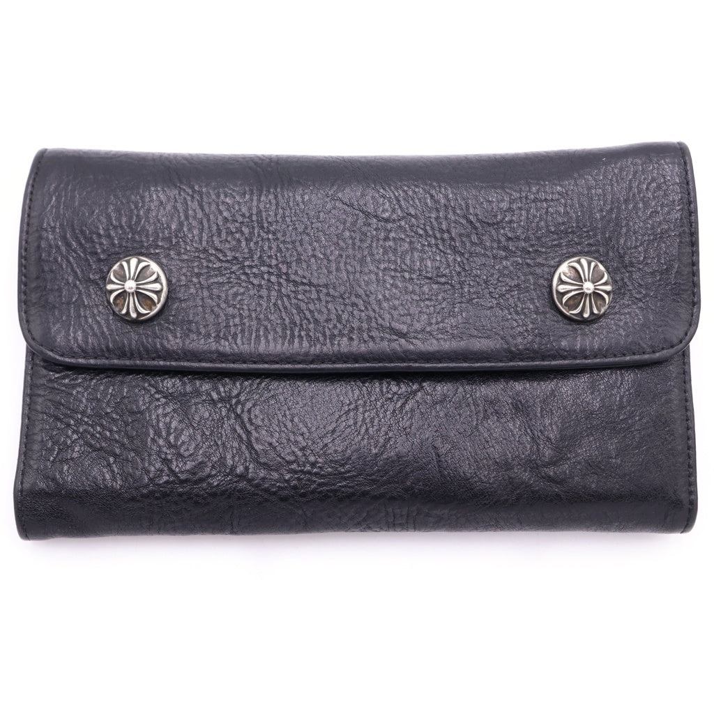 CHROME HEARTS(クロムハーツ) WAVE ウェーブ レザーウォレット 財布 ブラック