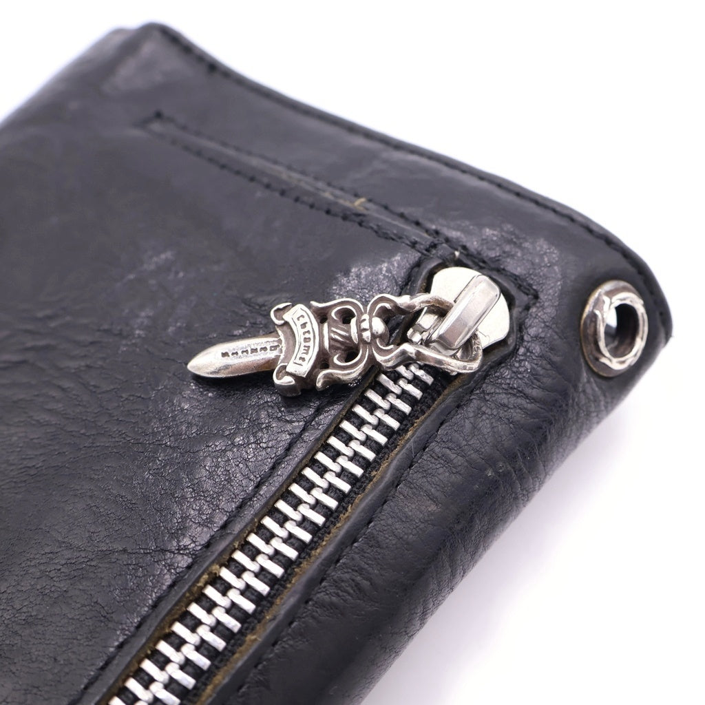 CHROME HEARTS(クロムハーツ) WAVE ウェーブ レザーウォレット 財布 ブラック