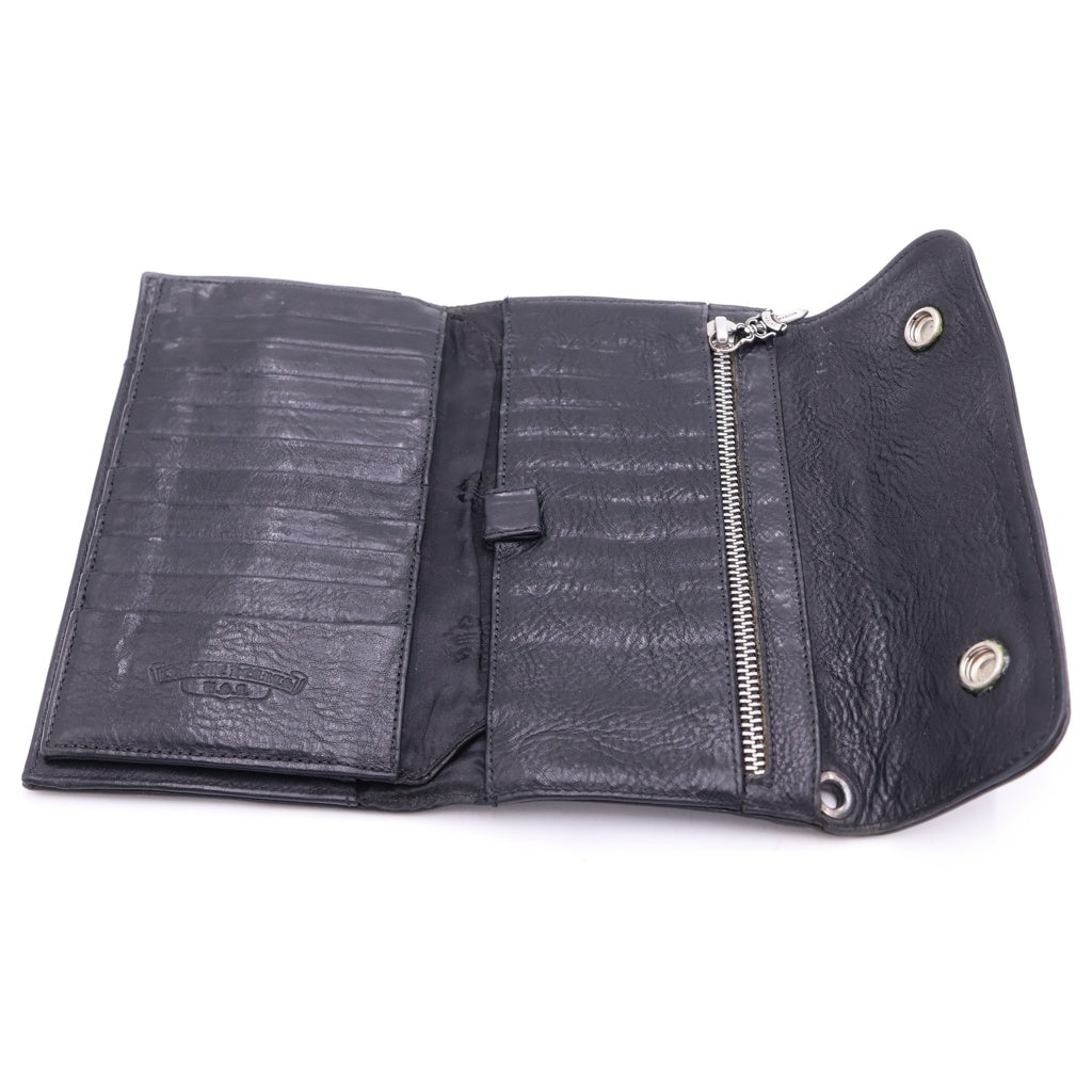 CHROME HEARTS(クロムハーツ) WAVE ウェーブ レザーウォレット 財布 ブラック