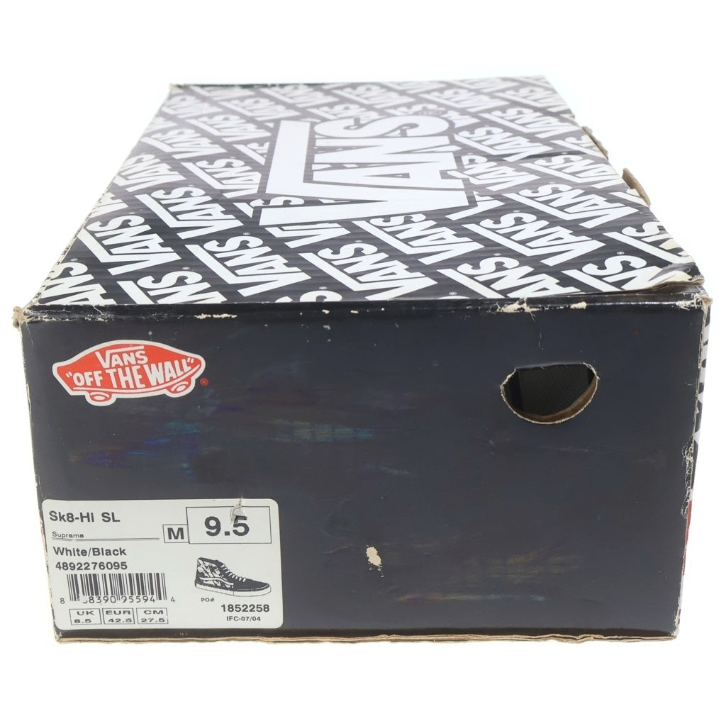 SUPREME(シュプリーム) 04AW × VANS SK8-HI SL FBI バンズ スケートハイ FBIプリント ハイカットスニーカー ホワイト US9.5/27.5cm 4892276095