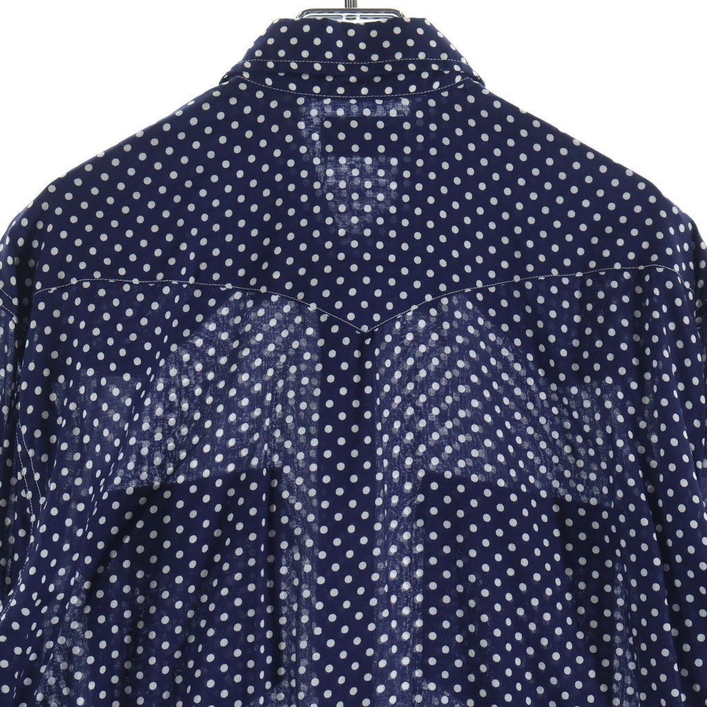SUPREME(シュプリーム) 12AW × Levi's Western Shirt リーバイス ポルカドット柄 ウエスタン長袖シャツ ネイビー