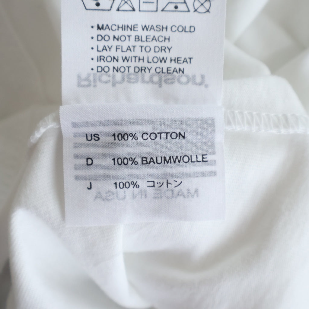 Richardson(リチャードソン) 18SS STRAWBERRY TEAMSTER LONGSLEEVE TEE ストロベリー チームスター プリント クルーネック 長袖Tシャツ カットソー ホワイト
