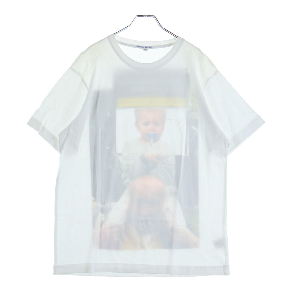 NO BRAND(ノーブランド) Blondey McCoy (ブランディーマッコイ) US AND CHEM. S/S TEE グラフィックフォト アートプリント クルーネック 半袖Tシャツ カットソー ホワイト