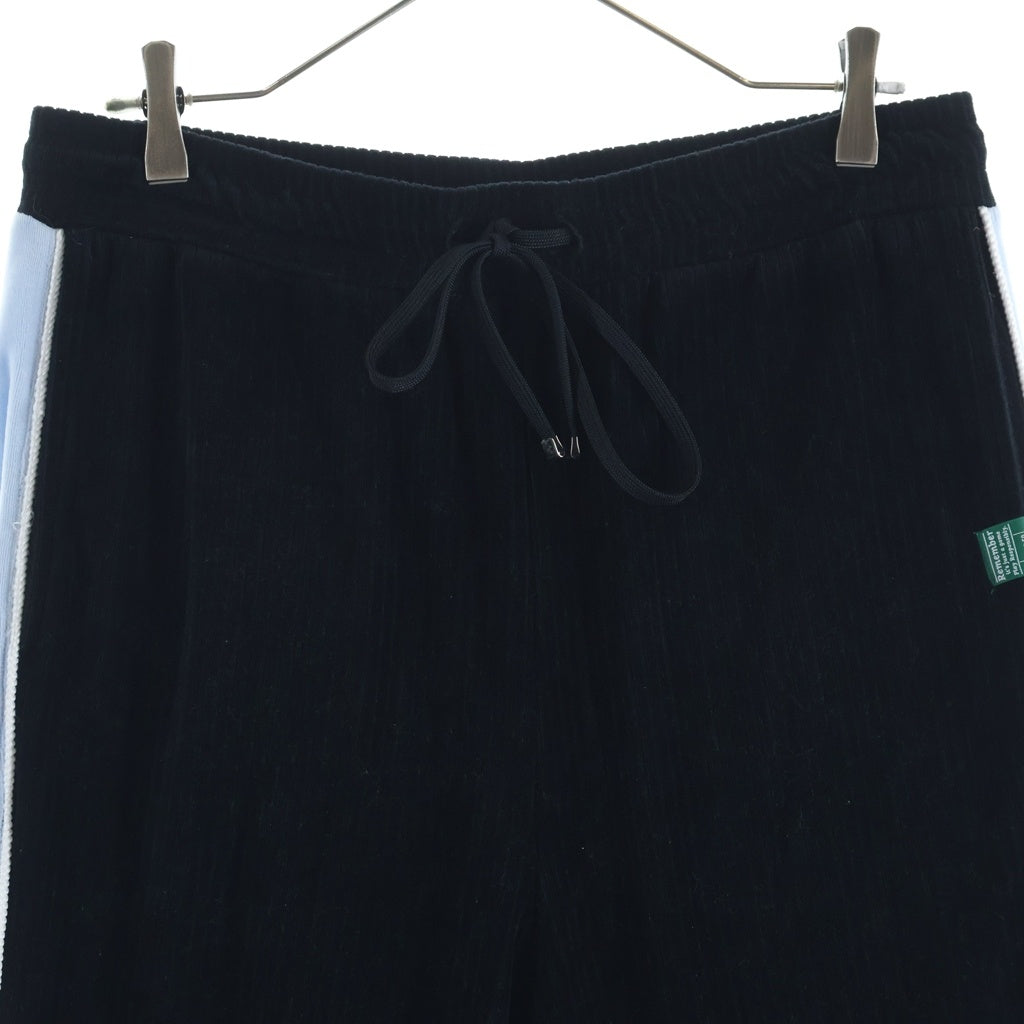 MAISON MIHARAYASUHIRO(メゾンミハラヤスヒロ) 22AW ロングワッペン コーデュロイ サイドライン スウェットパンツ ブラック A03PT663