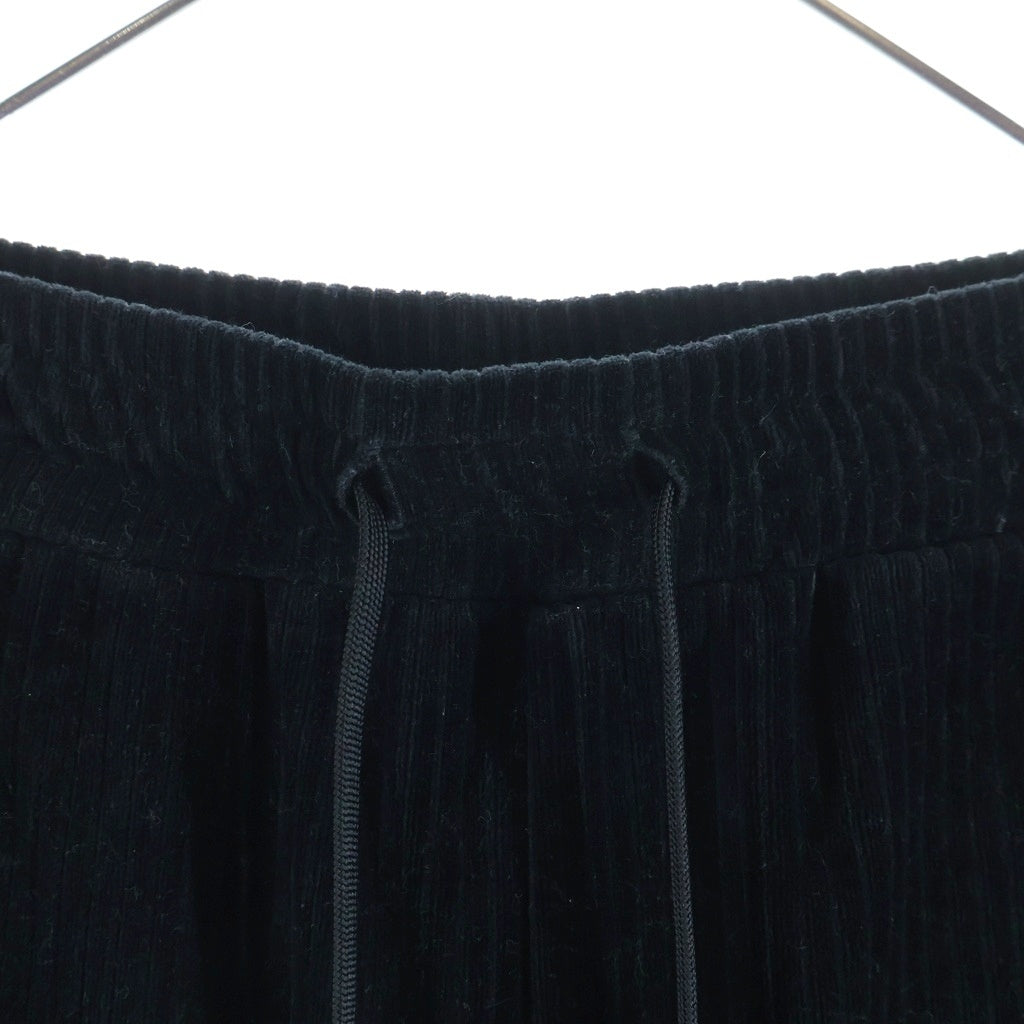 MAISON MIHARAYASUHIRO(メゾンミハラヤスヒロ) 22AW ロングワッペン コーデュロイ サイドライン スウェットパンツ ブラック A03PT663