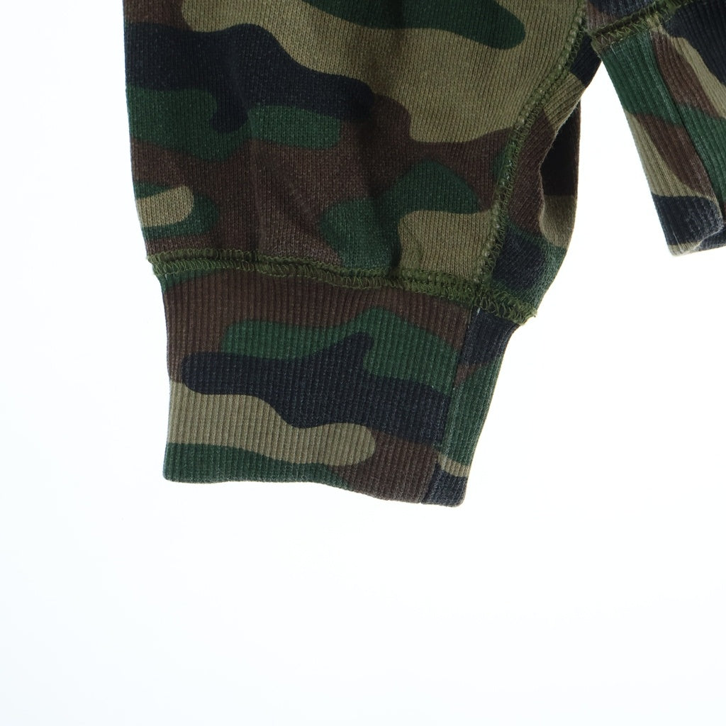 THE BLACK EYE PATCH(ブラックアイパッチ) Camouflage HWC Label Hoodie カモフラージュ総柄 フロント取扱注意ロゴ 刺繍 プルオーバー パーカーフーディー マルチ