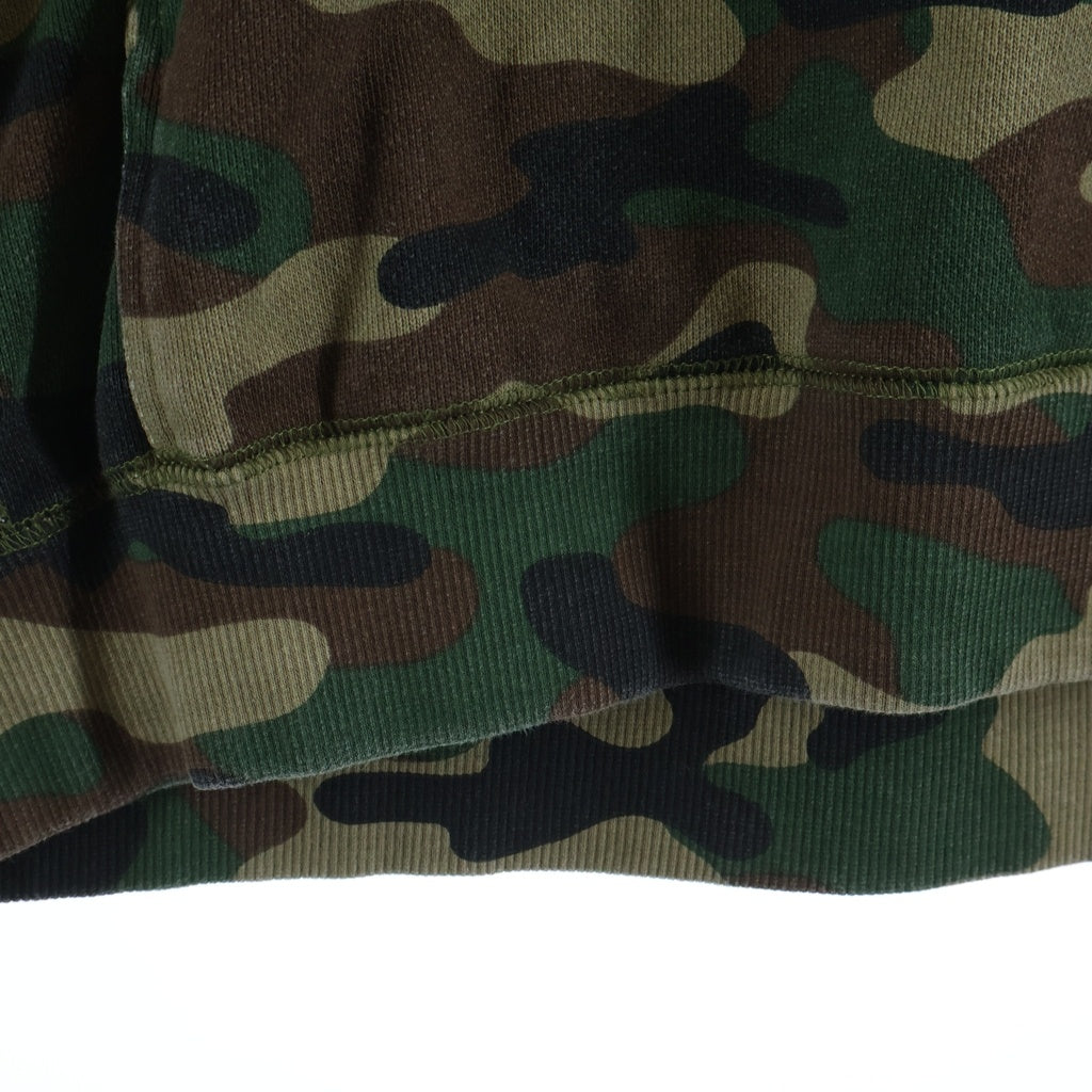 THE BLACK EYE PATCH(ブラックアイパッチ) Camouflage HWC Label Hoodie カモフラージュ総柄 フロント取扱注意ロゴ 刺繍 プルオーバー パーカーフーディー マルチ