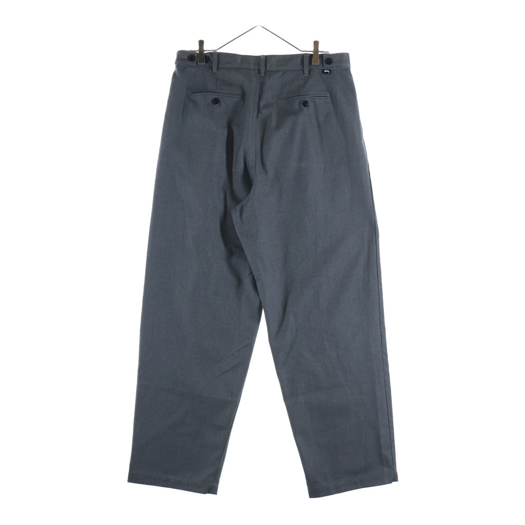 STUSSY(ステューシー) Volume Pleated Trouser ボリュームプリーツドトラウザーパンツ スラックス グレー