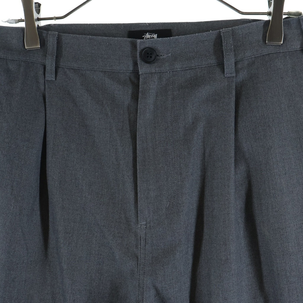 STUSSY(ステューシー) Volume Pleated Trouser ボリュームプリーツドトラウザーパンツ スラックス グレー