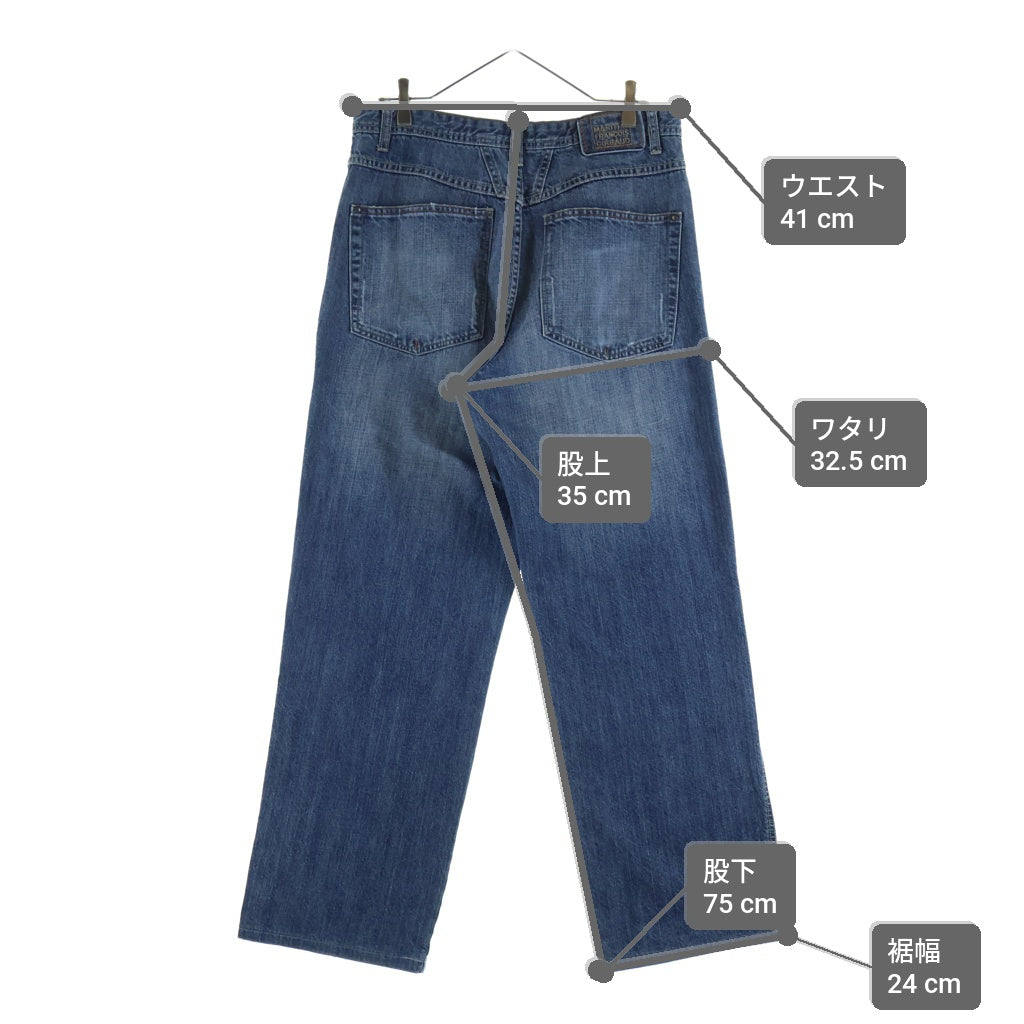 NO BRAND(ノーブランド) 【MARITHE FRANCOIS GIRBAUD マリテフランソワジルボー】90s ワイド バギーデニムパンツ インディゴ