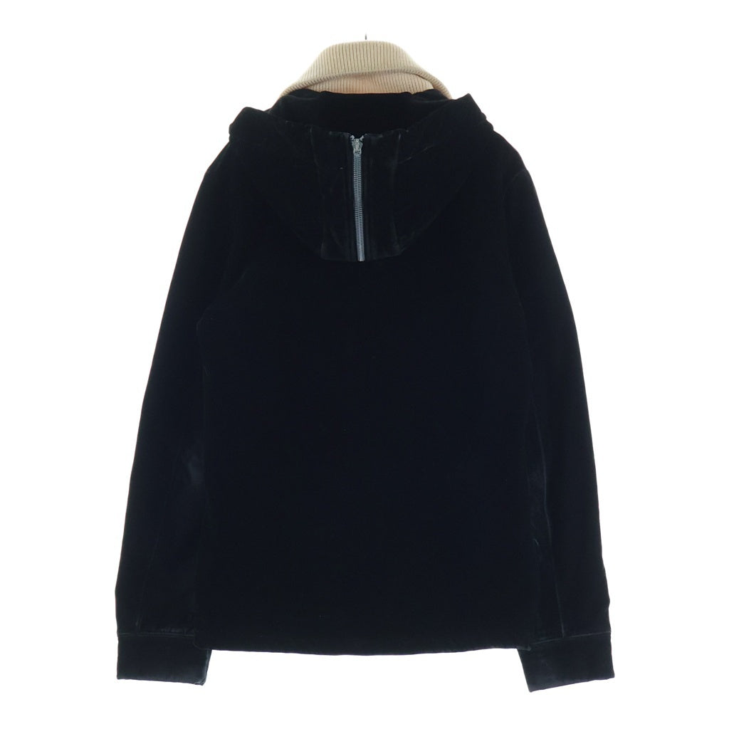 BALENCIAGA(バレンシアガ) フルジップ ニット切り替え ベロアブルゾン ブラック 274808ーTV537