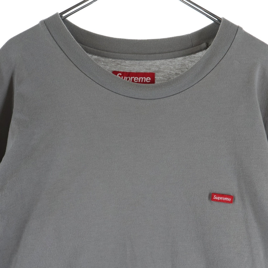 SUPREME(シュプリーム) 26SS Small Box Logo スモールボックスロゴ クルーネック ロングスリーブ カットソー チャコール