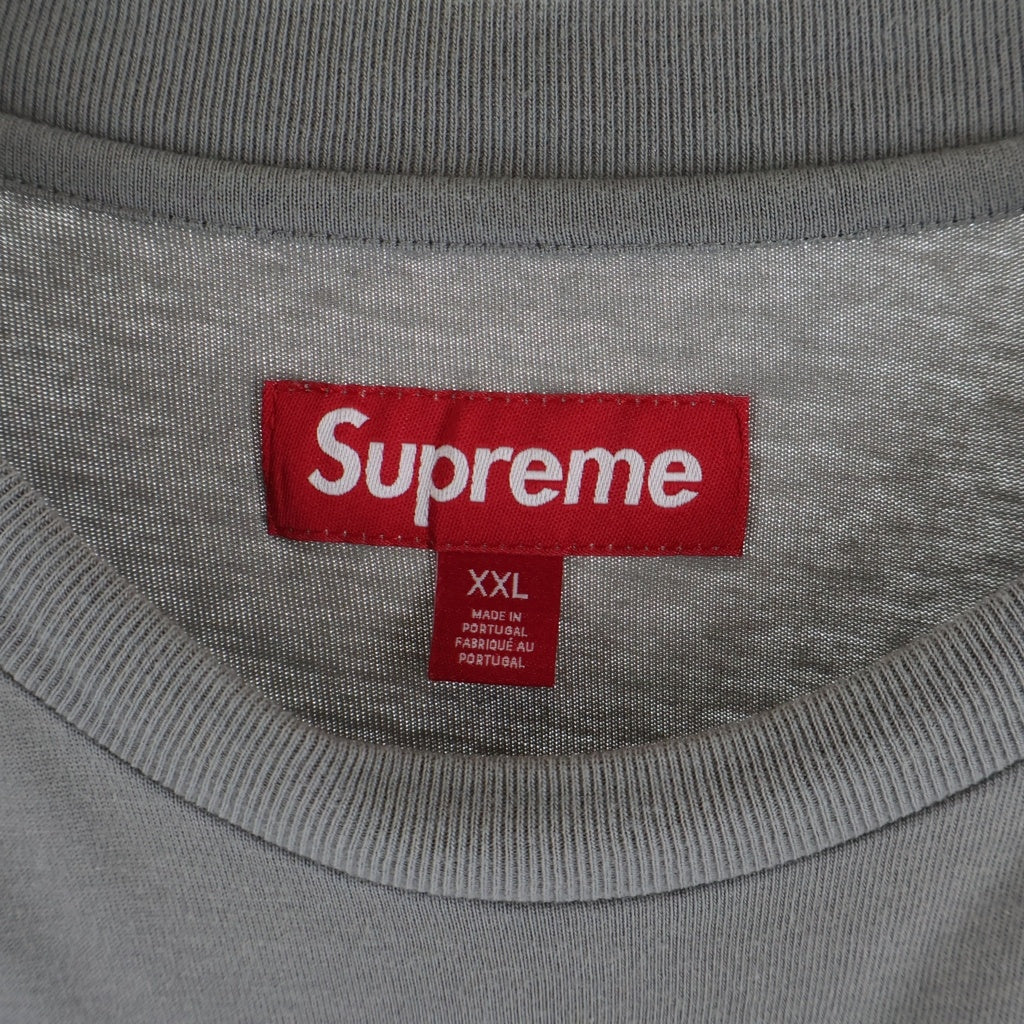 SUPREME(シュプリーム) 26SS Small Box Logo スモールボックスロゴ クルーネック ロングスリーブ カットソー チャコール
