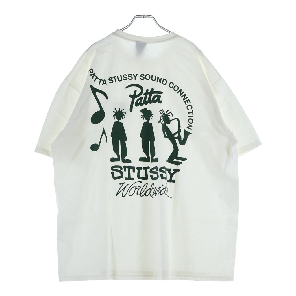 STUSSY(ステューシー) ×Patta Sound Connection Tee パタ サウンド コネクション クルーネック 半袖Tシャツ カットソー ホワイト