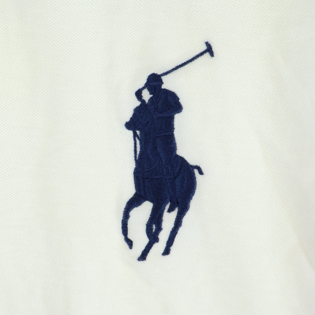 POLO RALPH LAUREN(ポロラルフローレン) BIG PONY フロントビッグポニー刺繍 半袖ポロシャツ ホワイト