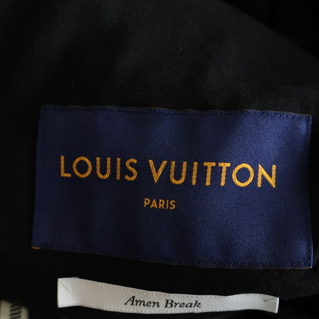 LOUIS VUITTON(ルイヴィトン) 22SS LVライン ダミエ ラムレザー シングルライダース トラックジャケット ブラック RM221 I85 HML61E