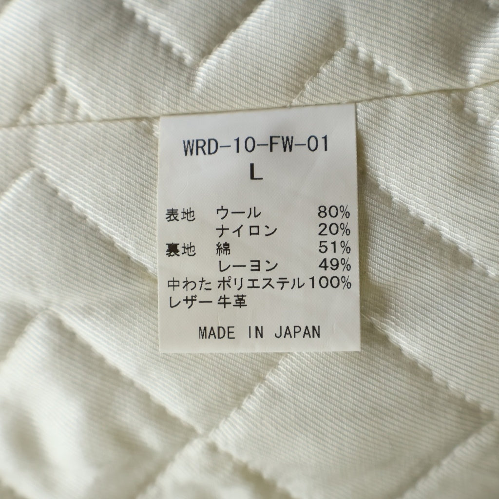 weirdo(ウィアード) 10AW D.O.E. Pharaoh Jacket TALONジップ バック ホットロッド刺繍 ウール ファラオジャケット ブラック WRD-10-FW-01