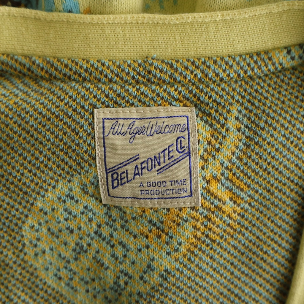 BELAFONTE(ベラフォンテ) KNIT CARDIGAN パイナップル柄 コットンニット カーディガン イエロー