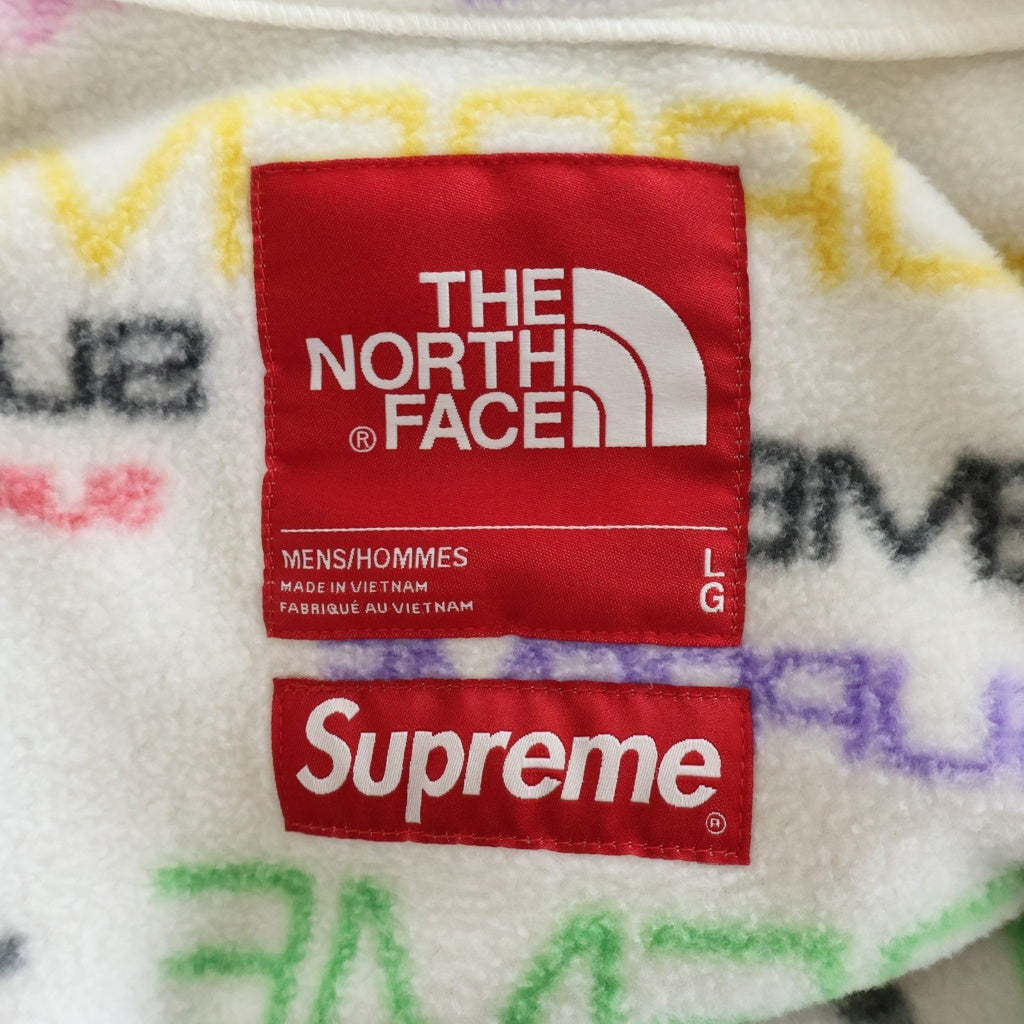 SUPREME(シュプリーム) 21AW ×THE NORTH FACE Steep Tech Fleece Jacket ステップテックフリースジャケット ロゴ総柄 ブルゾン マルチ NA52101I