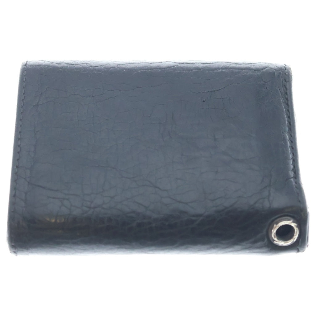CHROME HEARTS(クロムハーツ) 3FOLD 3フォールド クロスボールボタン レザーウォレット 財布 ブラック