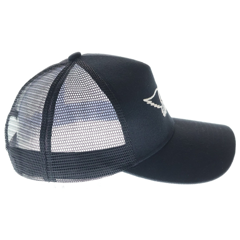 mastermind JAPAN(マスターマインドジャパン) ×AEROSMITH Wing And Skull Logo Cap エアロスミス ウイング スカル ロゴ メッシュ キャップ 帽子 ブラック