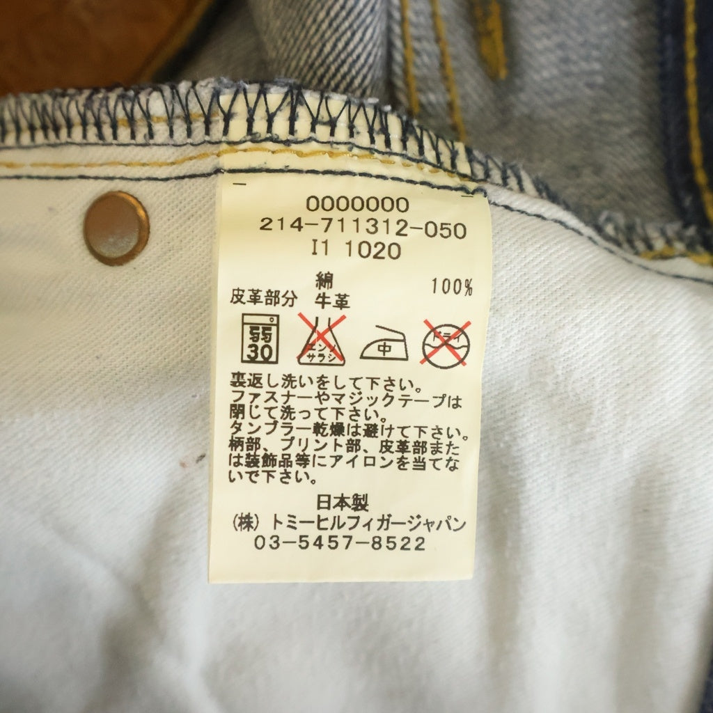 TOMMY(トミー) ポケット 迷彩 ロゴプリント デニムパンツ インディゴ