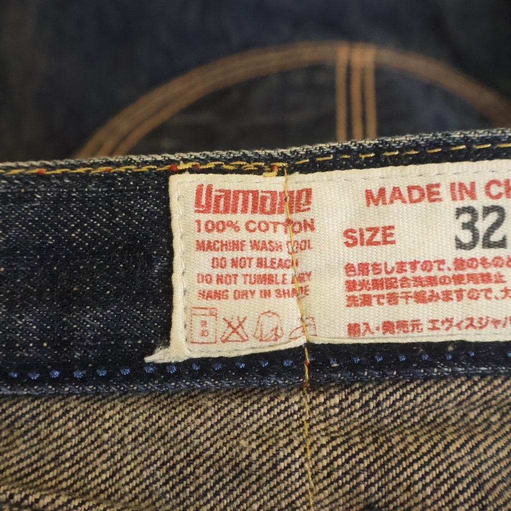 EVISU(エビス) カモメ ネコ 刺繍 セルビッチ デニム パンツ インディゴ