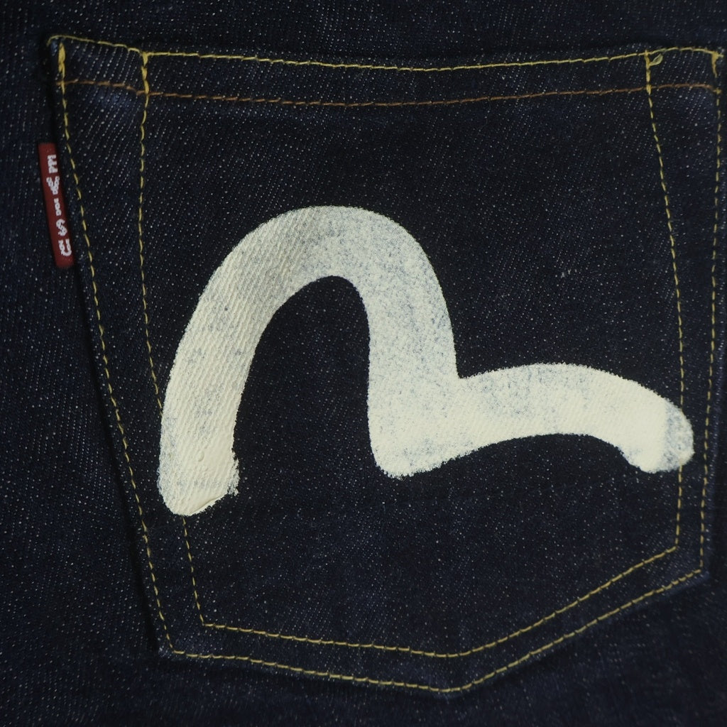 EVISU(エビス) エビスドンナ デニムパンツ カモメ ペイント ジーンズ インディゴ レディース