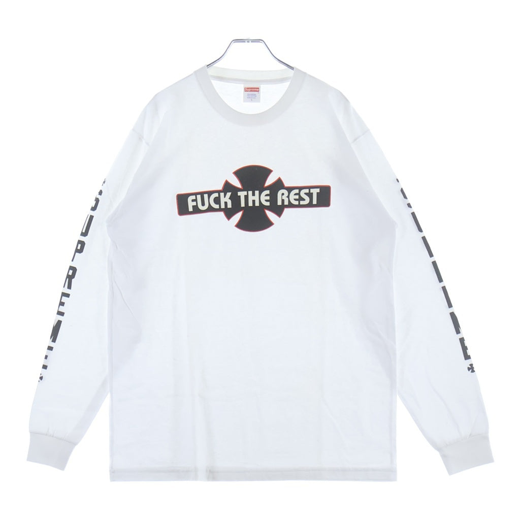 SUPREME(シュプリーム) 15AW × Independent L/S Tee インデペンデント プリント クルーネック 長袖Tシャツ カットソー ホワイト