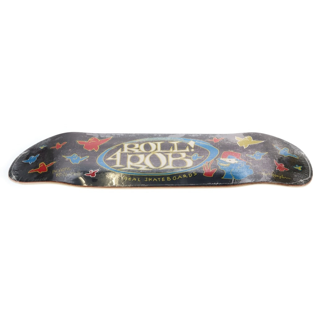 MARK GONZALES(マークゴンザレス) × Real Skateboards Roll 4 Rob Skateboards Deck リアルスケートボード ロールフォーロブ スケートボード デッキ ブラック/マルチ