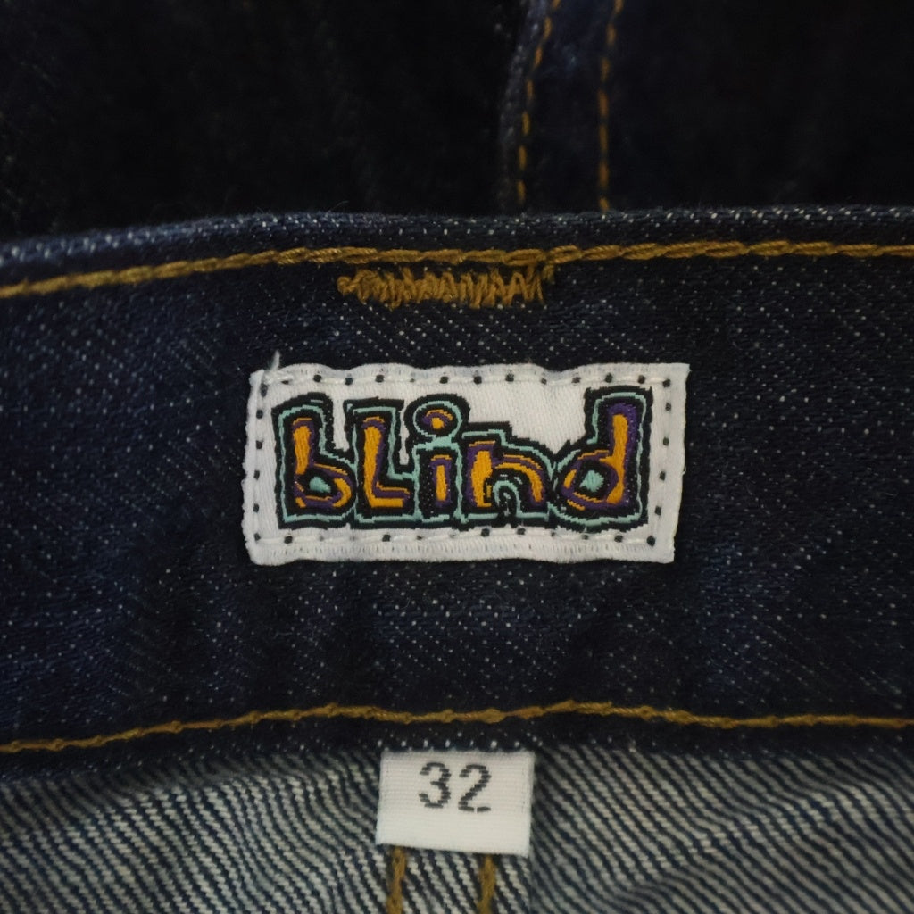 NO BRAND(ノーブランド) 【BLIND ブラインド】90s OLD SK8 USA製 オールドスケート バギー ストレートデニムパンツ インディゴ