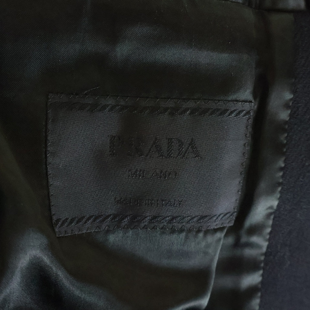 PRADA(プラダ) Wool Chesterfield Coat ウールチェスターコート ブラック PT8084