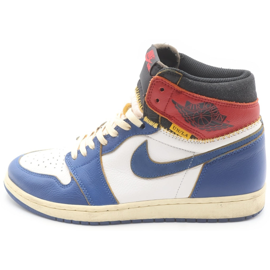 NIKE(ナイキ) ×UNION AIR JORDAN 1 RETRO HI NRG ユニオン エアジョーダン1 レトロ ハイカットスニーカー ホワイト/ブルー/レッド US11/29cm BV1300-146