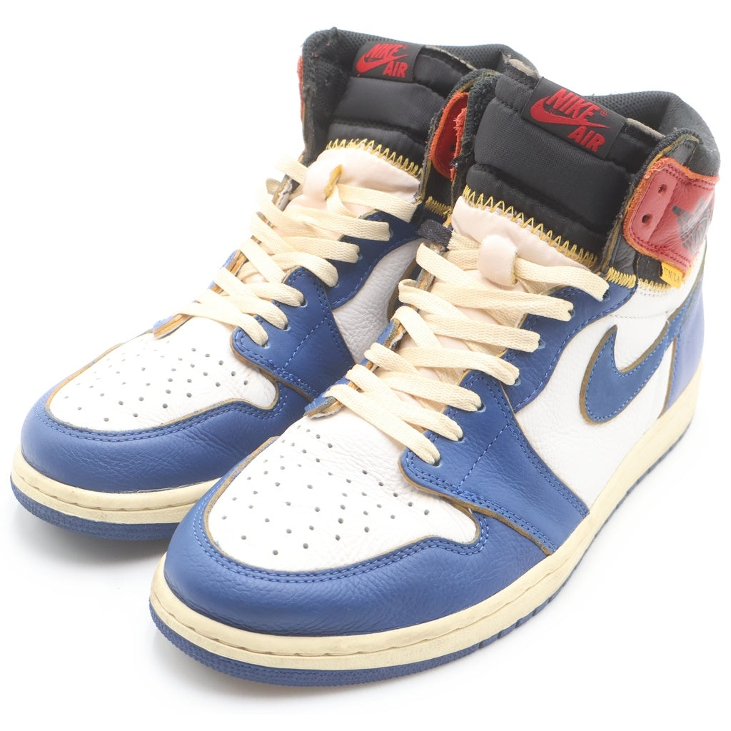 NIKE(ナイキ) ×UNION AIR JORDAN 1 RETRO HI NRG ユニオン エアジョーダン1 レトロ ハイカットスニーカー ホワイト/ブルー/レッド US11/29cm BV1300-146