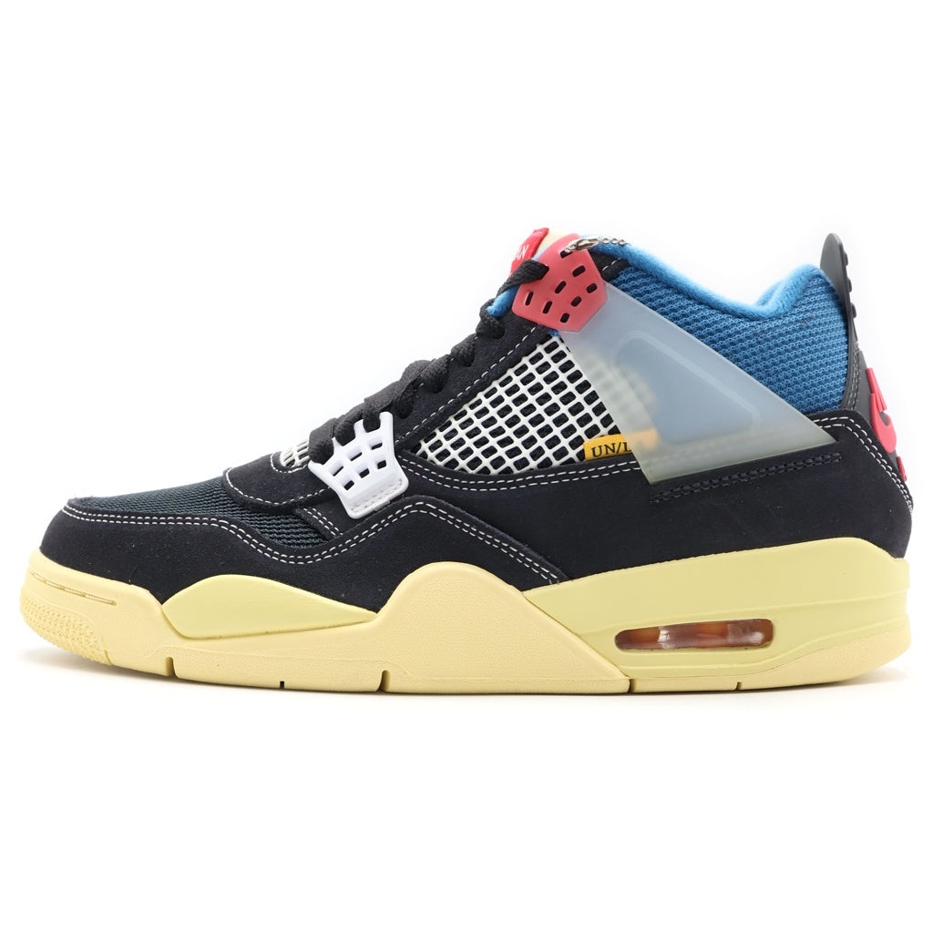 NIKE(ナイキ) ×UNION AIR JORDAN 4 Off Noir ユニオン エアジョーダン4 オフノワール スニーカー ブラック/ブルー US8/26cm DC9533-001
