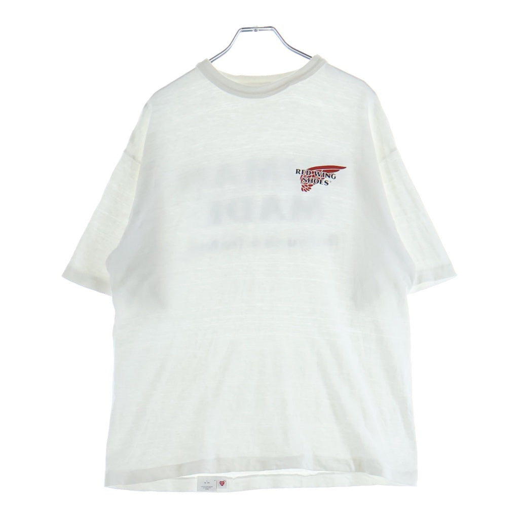 HUMAN MADE(ヒューマンメイド) 26SS × RED WING GRAPHIC T-SHIRT レッドウィング フロントロゴ グラフィックプリント クルーネック 半袖Tシャツ カットソー ホワイト