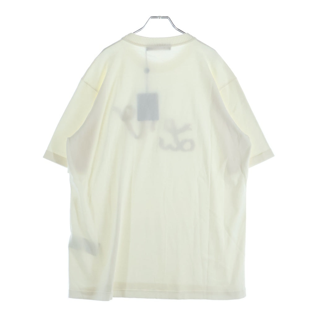 LOUIS VUITTON(ルイヴィトン) 25SS LVロゴ エンベリッシュド ショートスリーブ コットン クルーネック 半袖Tシャツ ホワイト RM251MM AUR HSN24W