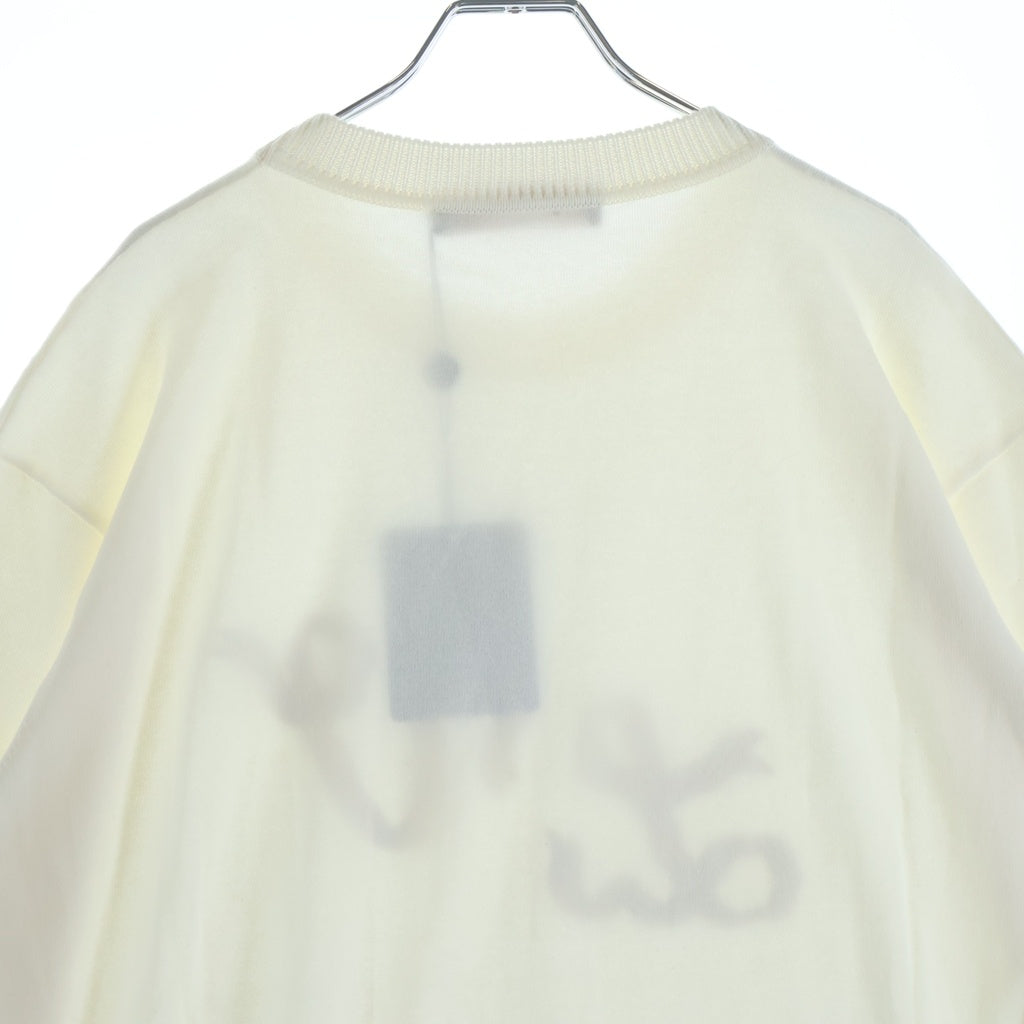 LOUIS VUITTON(ルイヴィトン) 25SS LVロゴ エンベリッシュド ショートスリーブ コットン クルーネック 半袖Tシャツ ホワイト RM251MM AUR HSN24W