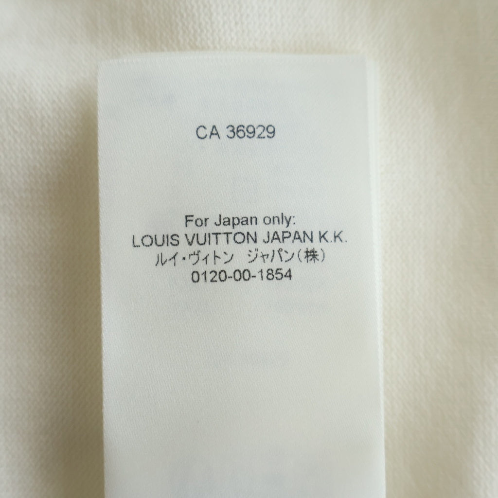 LOUIS VUITTON(ルイヴィトン) 25SS LVロゴ エンベリッシュド ショートスリーブ コットン クルーネック 半袖Tシャツ ホワイト RM251MM AUR HSN24W